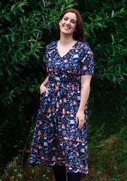 Sylva Woodland Camping Print Midi Dress