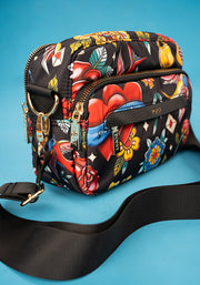 Tattoo Print Cross Body Bag