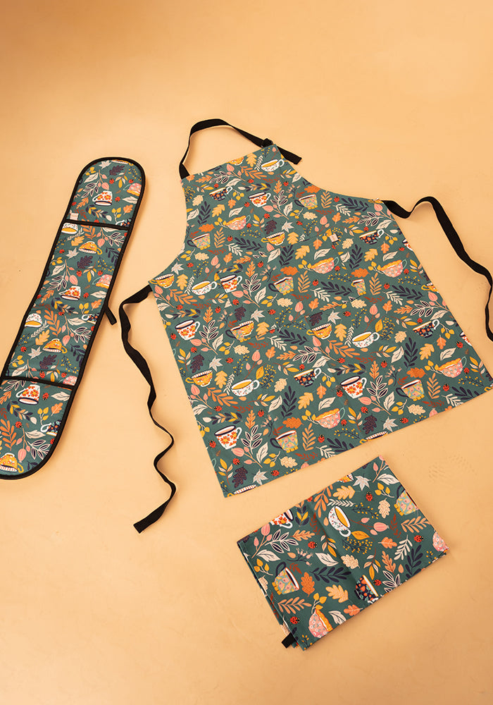 Tea Cup Print Popsy Apron