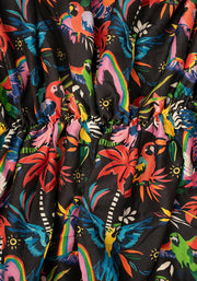 Rainbow Parrot Print Cover Up