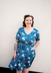 Lettie Unicorn Garden Print Dress