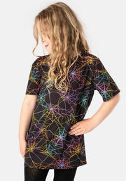 Rainbow Webs Print Children's T-Shirt (Wednesday)