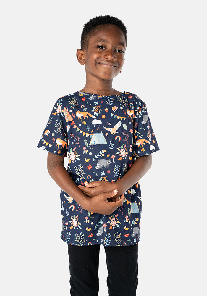 Woodland Camping Print Children's T-Shirt (Sylva)