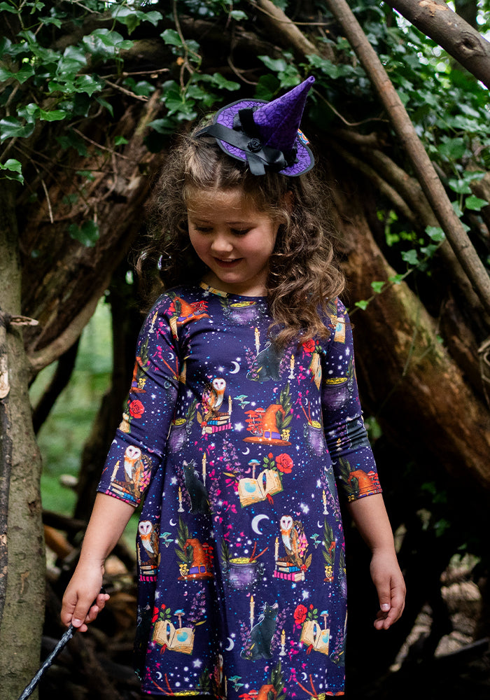 Children's Mystical Owl Print Dress (Magic)