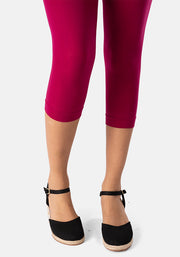 Premium 50 Denier Capri Tights Cerise