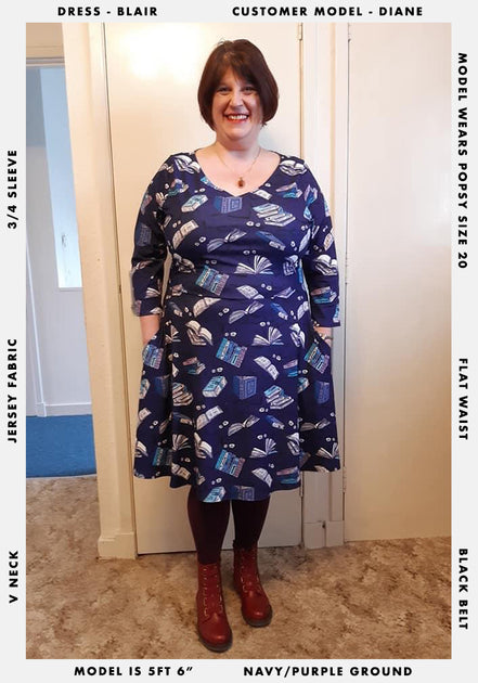 Blair Book Print Dress – Popsy Clothing