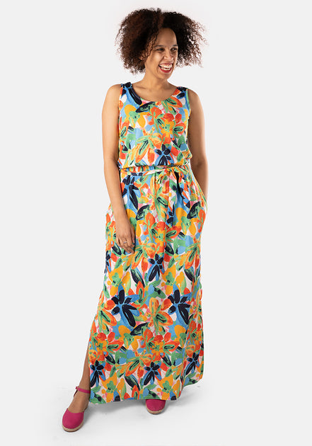 Ella-Ann Painted Floral Print Maxi Dress – Popsy Clothing