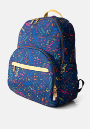 Musical Notes Print Rucksack