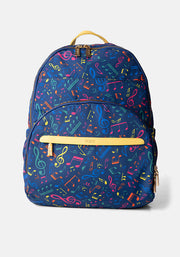 Musical Notes Print Rucksack