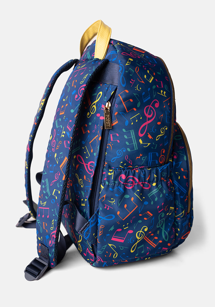 Musical Notes Print Rucksack