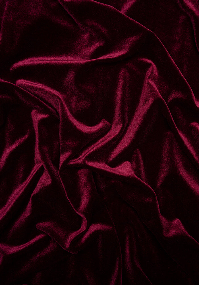 Elfin Wine Velvet Swing Dress